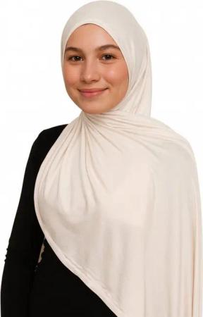 Aymasal Kopftuch Easy Jersey Hijab to-go Kopftuch Schal Tuch Islam Extra lang 180x70, Keine Nadeln oder Magnete notwendig!