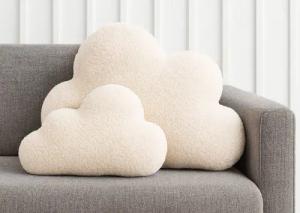 BABEES Dekokissen DEKOKISSEN Boucle Kuschelkissen Wolke GROß 40x25, XXL 60x35 cm, Deko Kissen Geschenk Baby Kinderzimmer Weihnachten Babyshower