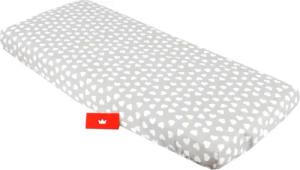 BabyLux Spannbettlaken BABYLUX Spannbettlaken 40x90 cm Spannbetttuch Beistellbett Wiege, 95. Herzen Grau