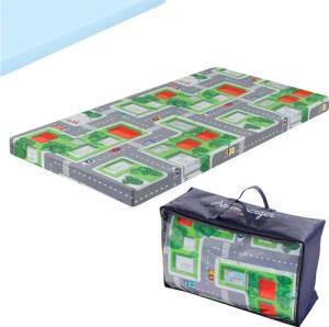 Babymatratze Kinderreisebett Matratze 60x120 cm – faltbare Baby- & Kindermatratze, Arensberger, 120 cm hoch, (60 cm x 120 cm), mit Stadtmotiv, Nanocell Gelschaum, abnehmbarer Bezug & Tragetasche