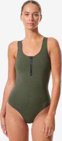 Badeanzug Damen Aquagym Aqua-Cycling - Lio dunkelkhaki