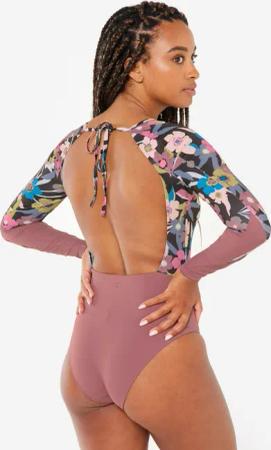 Badeanzug Surfen Damen langarm Mary Azalea violett geblümt