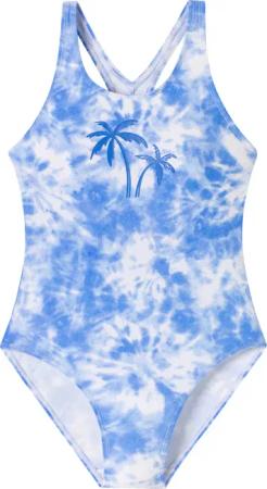 Badeanzug Wirkware recycelt LSF40+ Schulsport Batik aquarium - Aqua 140