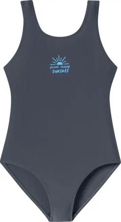 Badeanzug Wirkware recycelt LSF40+ Schulsport graphit - Aqua 152