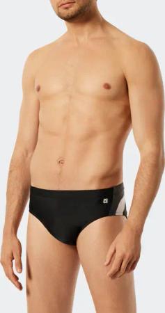 Badehose Wirkware recycelt seitliche Streifen schwarz - Nautical Active 7