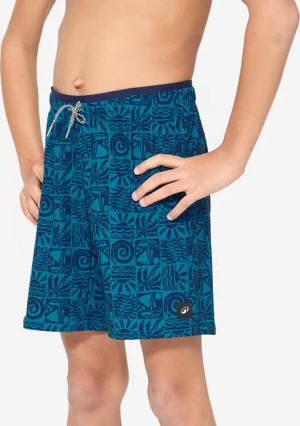 Badeshorts Jungen lang - Atao blau