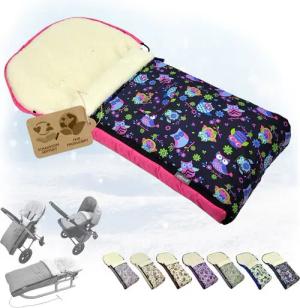 BambiniWelt by Rafael K. Fußsack Winterfußsack Babyfußsack Fußsack Kinderwagen Wolle universal 108cm