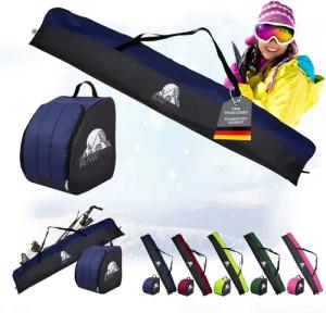 BambiniWelt by Rafael K. Skitasche Skitasche Ski-Schuh-Tasche KOMBI SET 160cm oder 180cm wasserdicht (Skitasche + Skischuhtasche), wasserdichtes, starkes Cordura-Gewebe