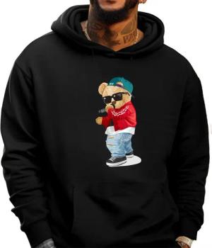 Banco Hoodie Kapuzenpullover Bärenaufdruck in Größen XS - 6XL