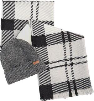 BARBOUR Geschenkset Beanie und Schal PENDLE grau