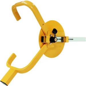 BASI Radkralle KFZ Diebstahlsicherung (Packung), Wegfahrsperre, Reifen 13-17?, Parkkralle, Farbe Gelb, 2 Schlüssel