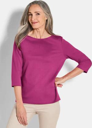 Basic-Shirt aus Interlock-Jersey - beere - Gr. 22 von Goldner Fashion