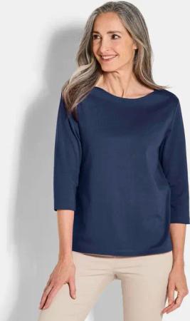 Basic-Shirt aus Interlock-Jersey - marine - Gr. 25 von Goldner Fashion