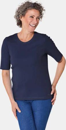 Basic T-Shirt aus reiner Baumwolle - marine - Gr. 22 von Goldner Fashion