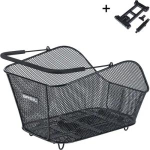 Basil Fahrradkorb Icon M mit Mikrofonaufsatz 13 Liter 39 x 24 x 14 – Schwarz