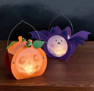 Bastelset - Mini-Klammerlaternen Halloween