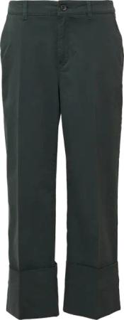 Baumwoll-Culotte mit Bügelfalte und fixiertem Umschlag