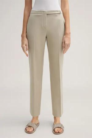 Baumwoll-Double-Weave-Hose verkürzt in Beige