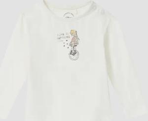 Baumwoll-Langarmshirt mit Frontprint