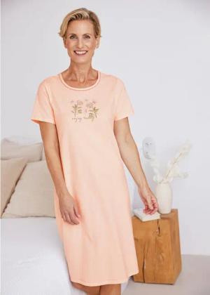 Baumwoll-Nachtkleid Pastellblüte