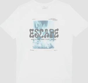 Baumwoll-T-Shirt mit 3D-Druck