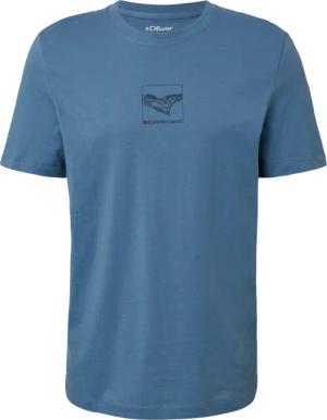 Baumwoll-T-Shirt mit Crew Neck und Front-Print