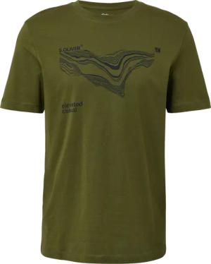 Baumwoll-T-Shirt mit Crew Neck und Front-Print