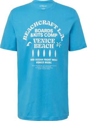 Baumwoll-T-Shirt mit Crewneck und Artwork