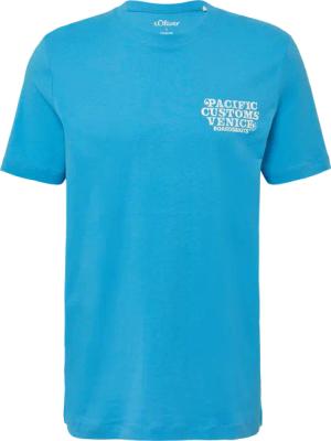 Baumwoll-T-Shirt mit Crewneck und Artwork