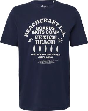 Baumwoll-T-Shirt mit Crewneck und Artwork