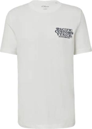 Baumwoll-T-Shirt mit Crewneck und Artwork