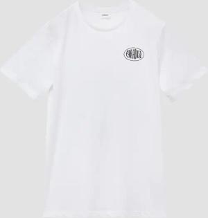 Baumwoll-T-Shirt mit Front- und Rückenprint