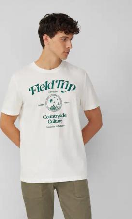 Baumwoll-T-Shirt mit Frontprint