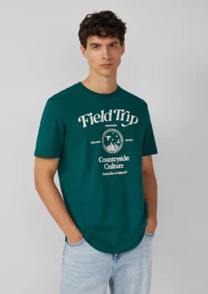 Baumwoll-T-Shirt mit Frontprint