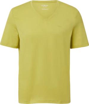 Baumwoll-T-Shirt mit V-Ausschnitt und Logoprint