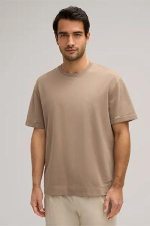 Baumwoll-T-Shirt Sevo in Taupe