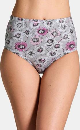 Baumwoll-Taillenslip im Mehrfachpack - grau / lila / weiß - Gr. 46 von Goldner Fashion