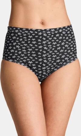 Baumwoll-Taillenslip im Mehrfachpack - schwarz / weiß / schwarz - Gr. 42 von Goldner Fashion