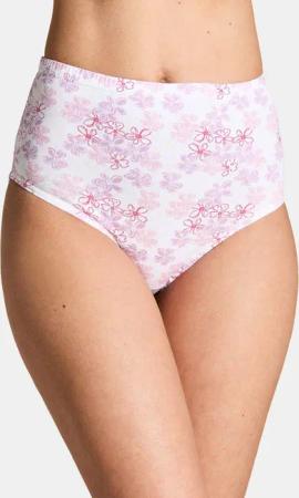 Baumwoll-Taillenslip im Mehrfachpack - weiß / flieder - Gr. 50 von Goldner Fashion