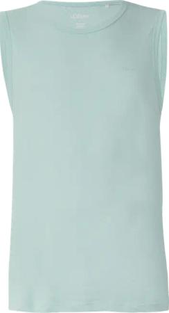 Baumwoll-Tanktop mit Flammgarnstruktur