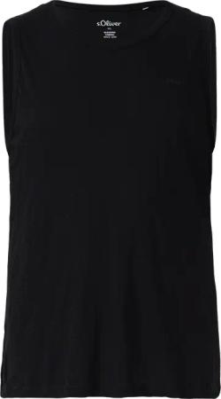 Baumwoll-Tanktop mit Flammgarnstruktur