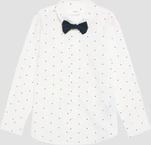 Baumwollhemd mit Minimalprint und abnehmbarer Fliege