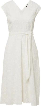 Baumwollkleid mit Stickereien und V-Ausschnitt