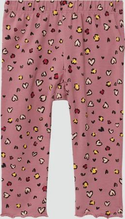 Baumwollleggings im Slim Fit mit All-over-Print und Rollsaum