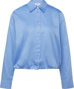 Baumwollsatin-Bluse mit Raffung