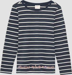 Baumwollshirt mit Stickerei und Glitzergarn