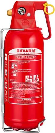 BAVARIA Brandschutz Schaum-Feuerlöscher Rally Kitchen Guard 2 AF, Fettbrandlöschmittel, Fettbrandfeuerlöscher mit fluorfreiem Spezialschaummittel