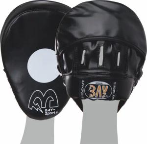 BAY-Sports Pratze Handpratzen CURVED MEDIUM Schlagpolster Schlagkissen gebogen Pratzen, WEICH Trainerpratzen Boxen, Kickboxen, MMA, Krav Maga, Kampfsport