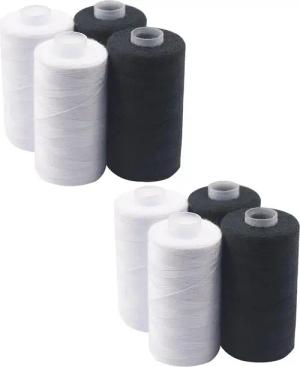 BAYLI [0,02 EUR/10 m] 8 teiliges Nähgarn Set, Nähset Universal, Polyester Nähgarn