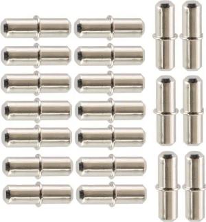 BAYLI Regal 20 Stück Bodenträger aus Metall [Ø 5mm x Länge 17mm] für Einlegeböden